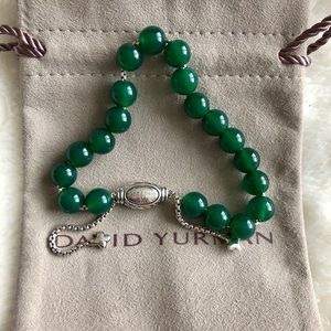 David Yurman Green Onyx Spiritual Bead Bracelet